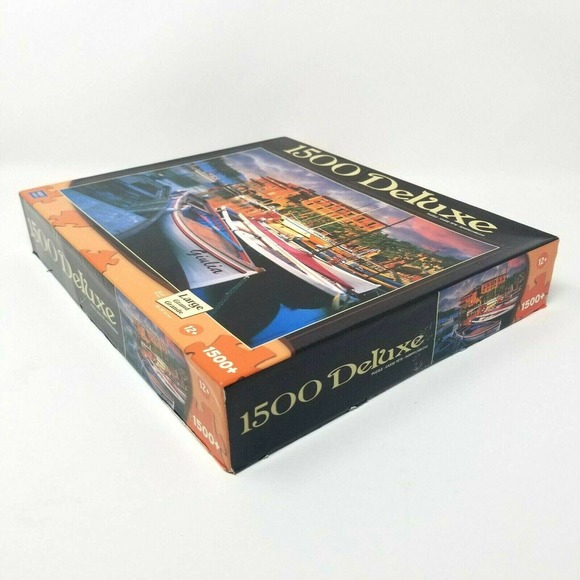 Mega Puzzle Torri Del Benaco Harbor 1500 pc - Picture 2 of 6